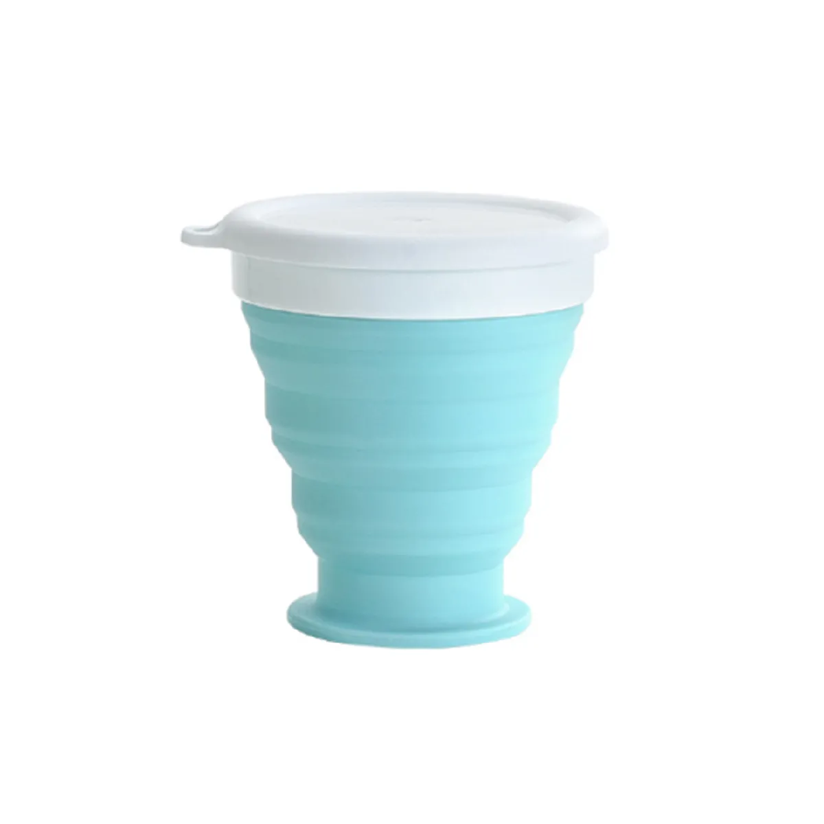 Tasse à Café Pliante Silicone - 200 ml Bleu