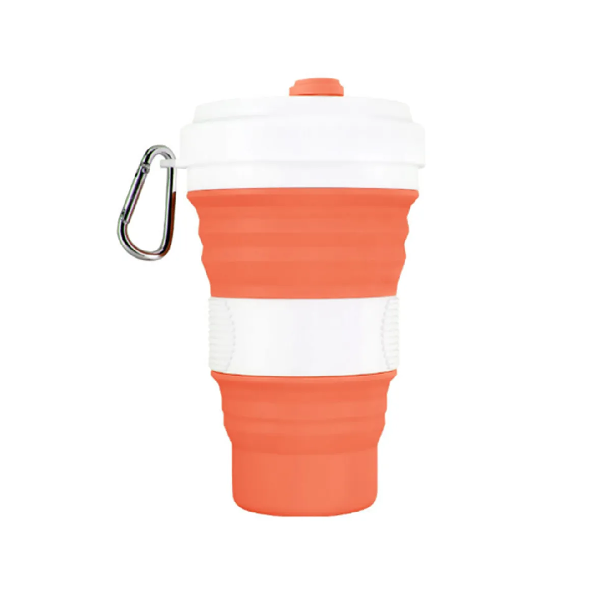 Tasse à Café Pliable Silicone - 550 ml Orange