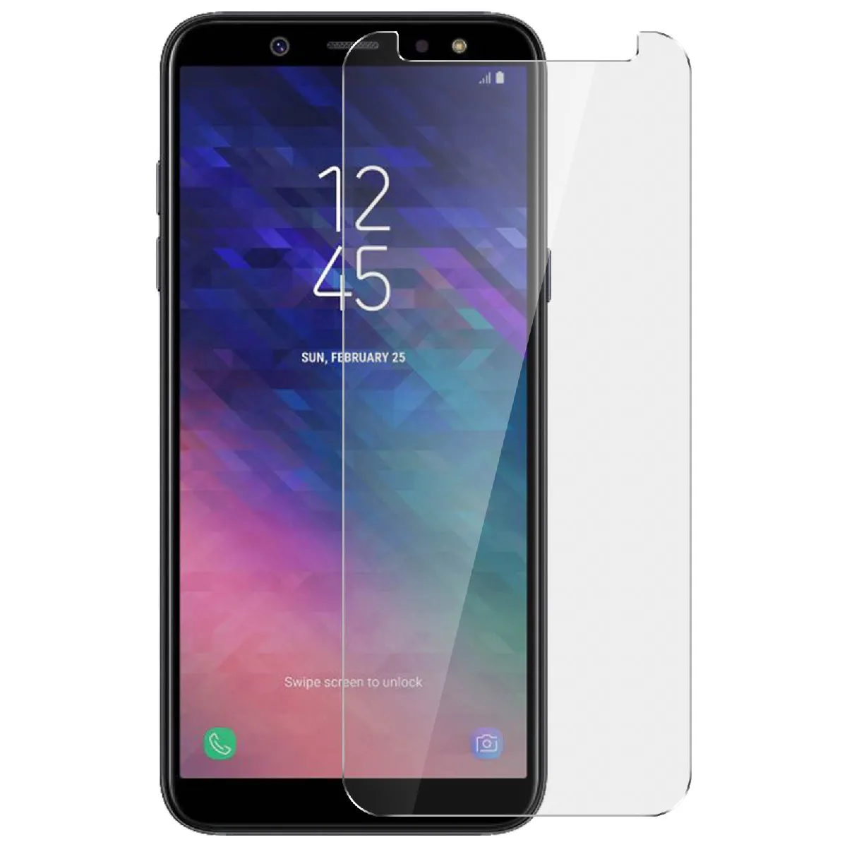 Avizar Film Pour Samsung Galaxy A6 Protection Verre Trempé Dureté 9H Anti-Explosion Transparent