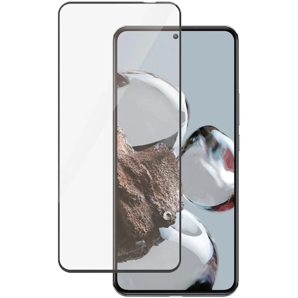 Evelatus Noir Verre De Protection D'écran Pour Xiaomi 12T Pro