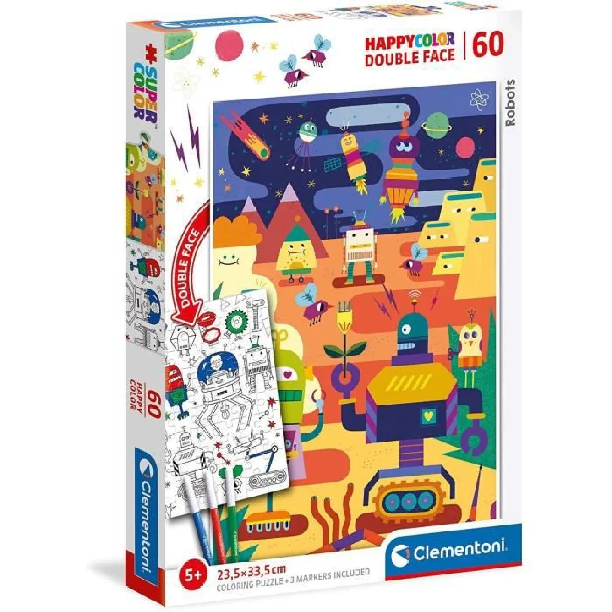 Clementoni Robots 60 pcs à colorier