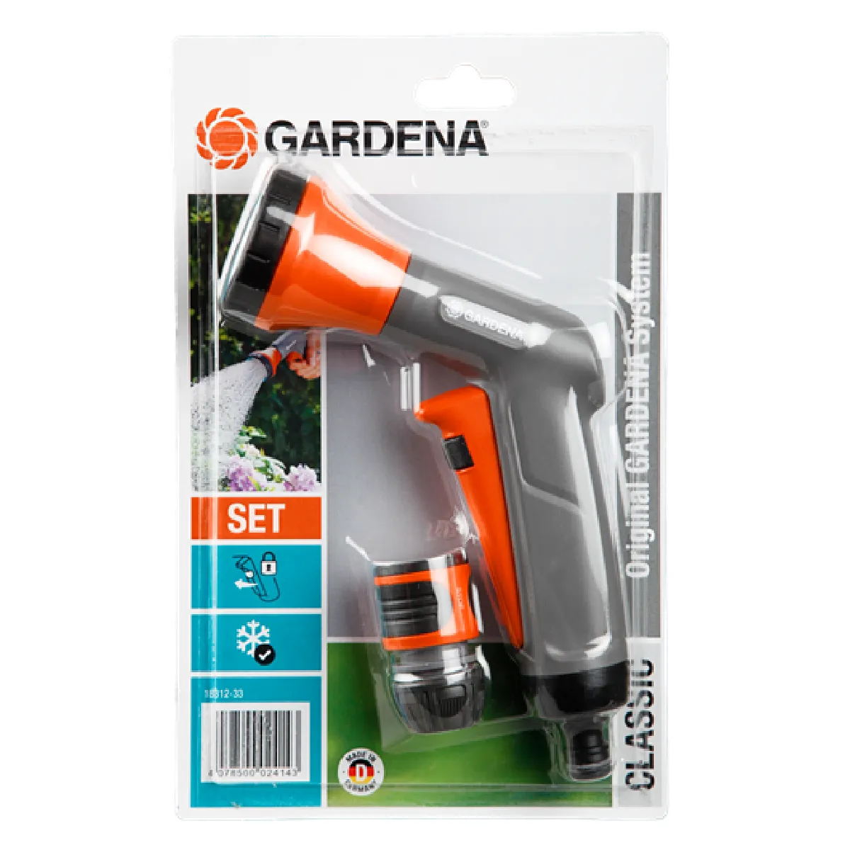 Pistolet d'arrosage Basique + raccord aquastop GARDENA 18312 - vue 2