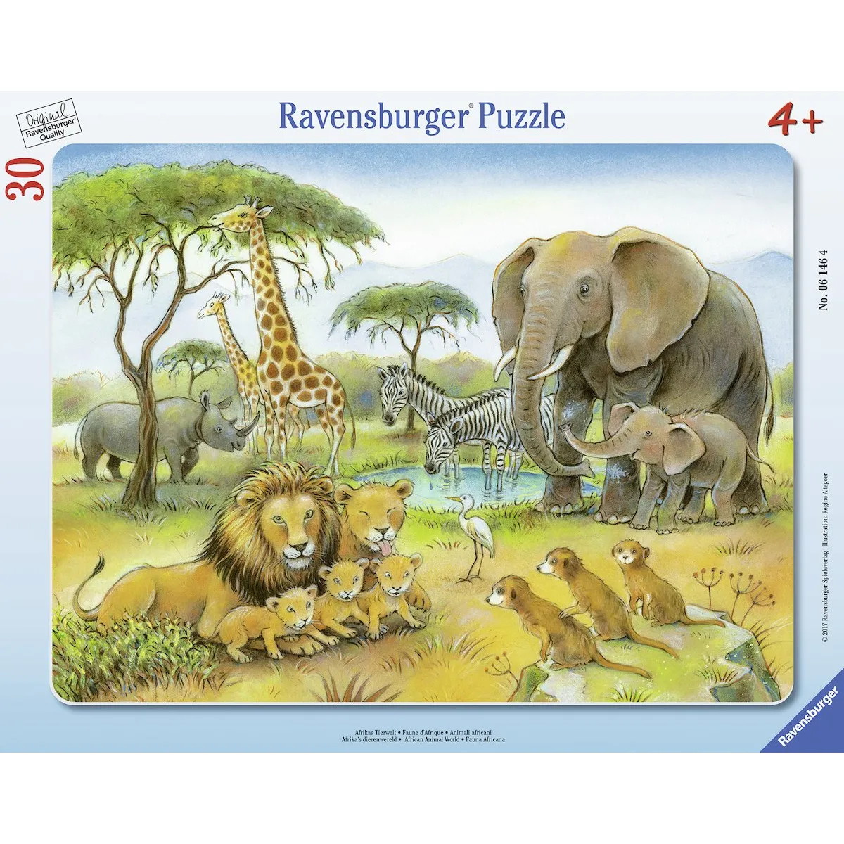 Puzzle cadre enfant Afrique - 30 pièces