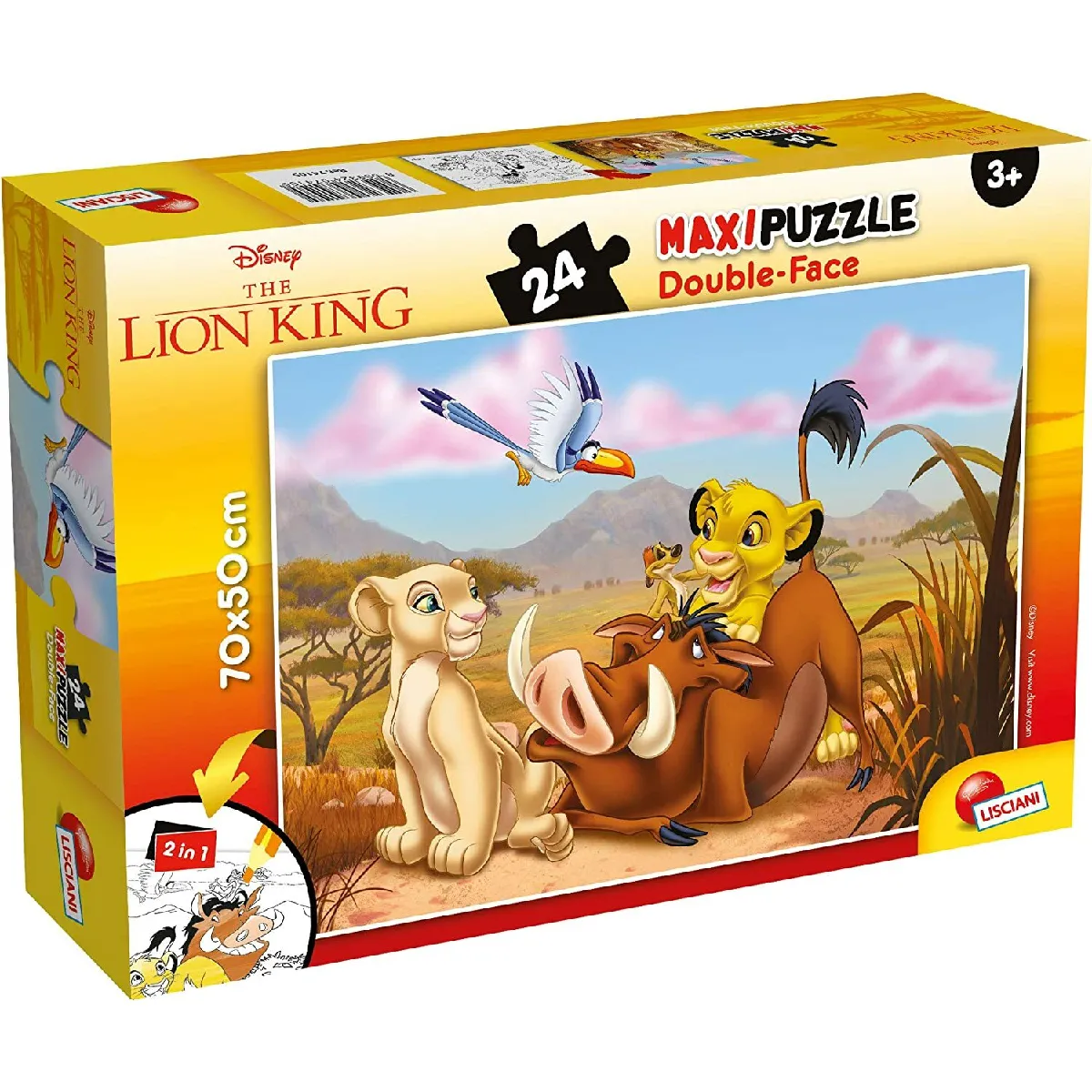 Lisciani giochi Puzzle Le Roi Lion recto-verso