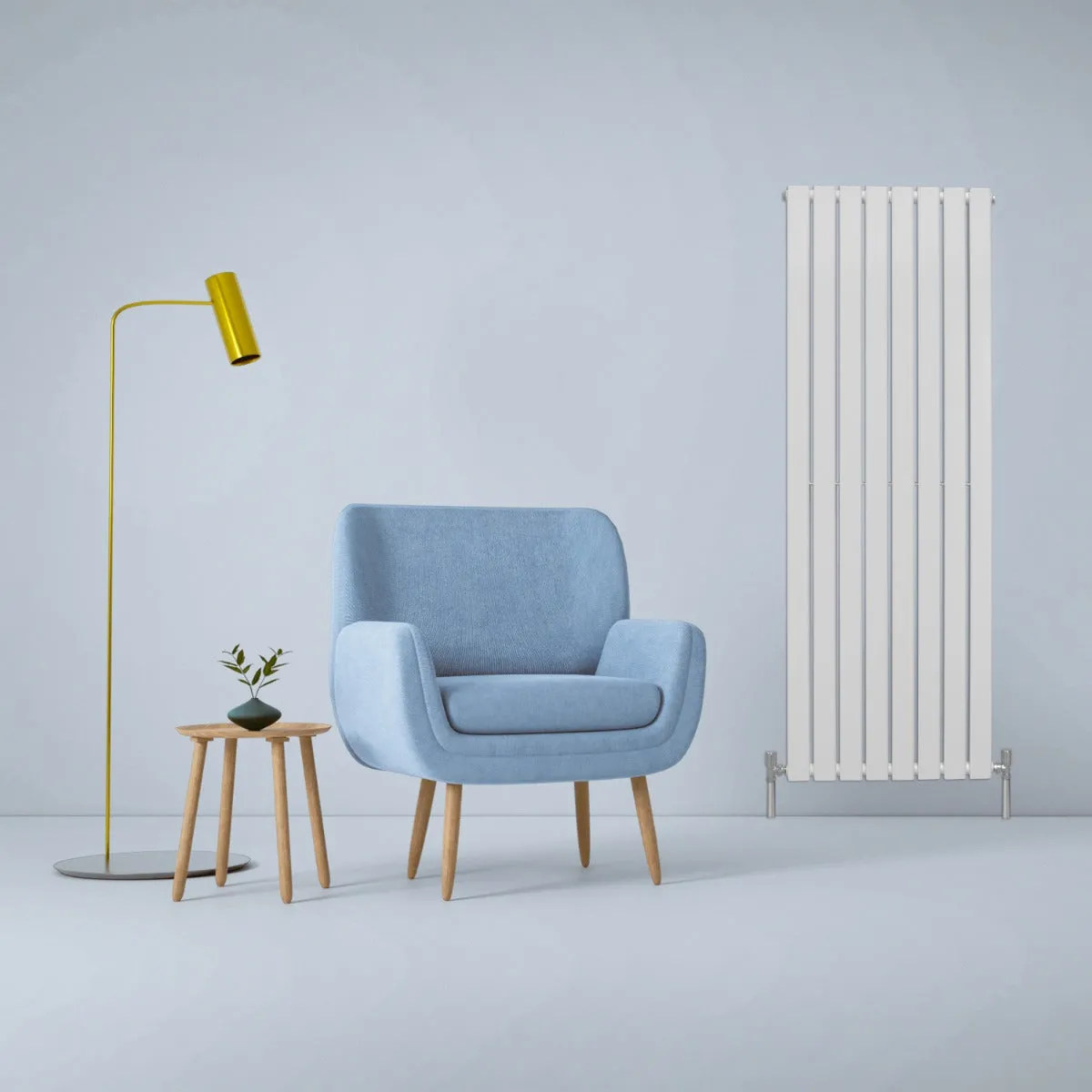 Monstershop Blanc Radiateur Plat Brillant 160 Cm X 56 Cm
