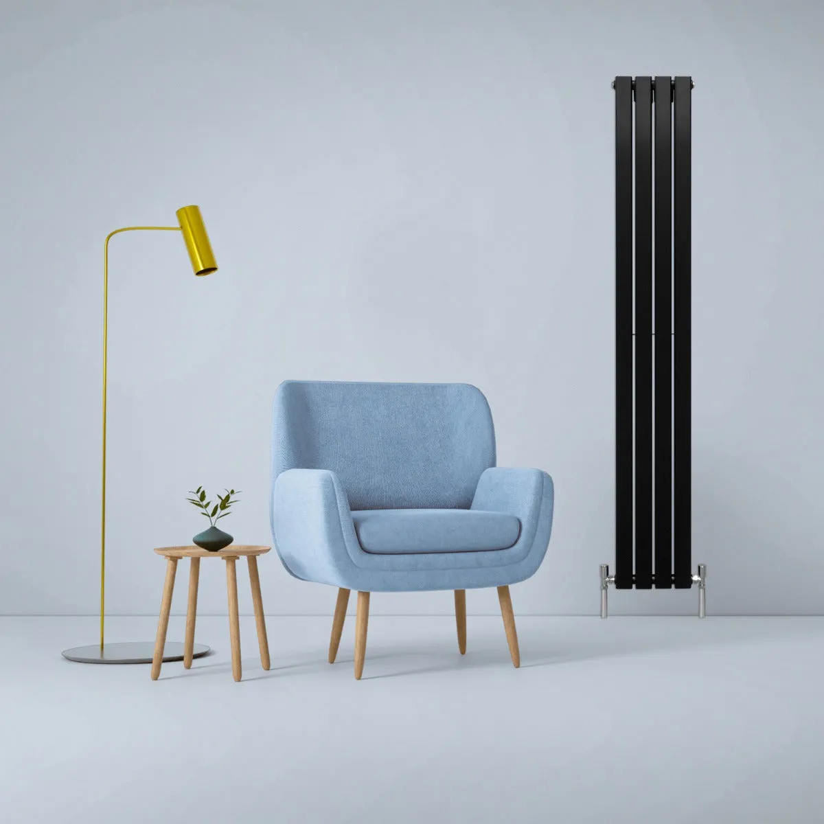 Monstershop Noir Radiateur Plat Mat