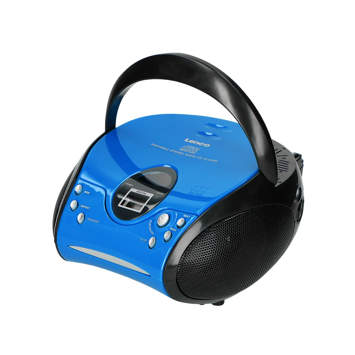 Lenco Bleu/Noir Radio Fm Stéréo Avec Lecteur Cd - Scd-24