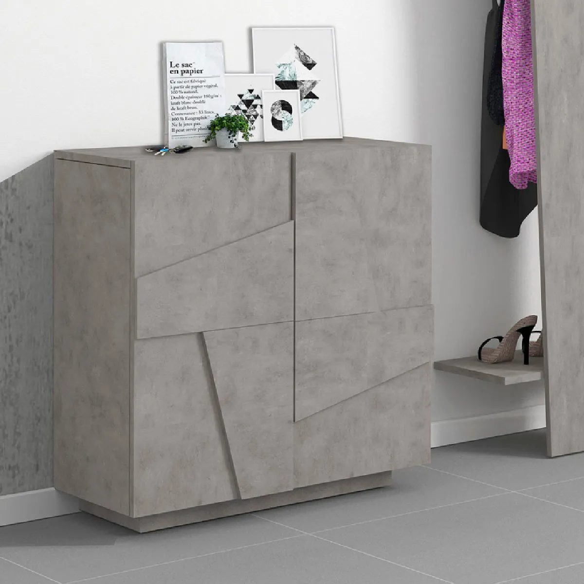 ahd_amazing_home_design Ping C16 Meuble à chaussures béton ahd_amazing_home_design Ping C16 Meuble à chaussures béton