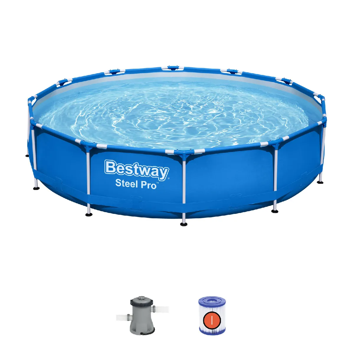 Bestway Piscine Hors sol Tubulaire Steel Pro