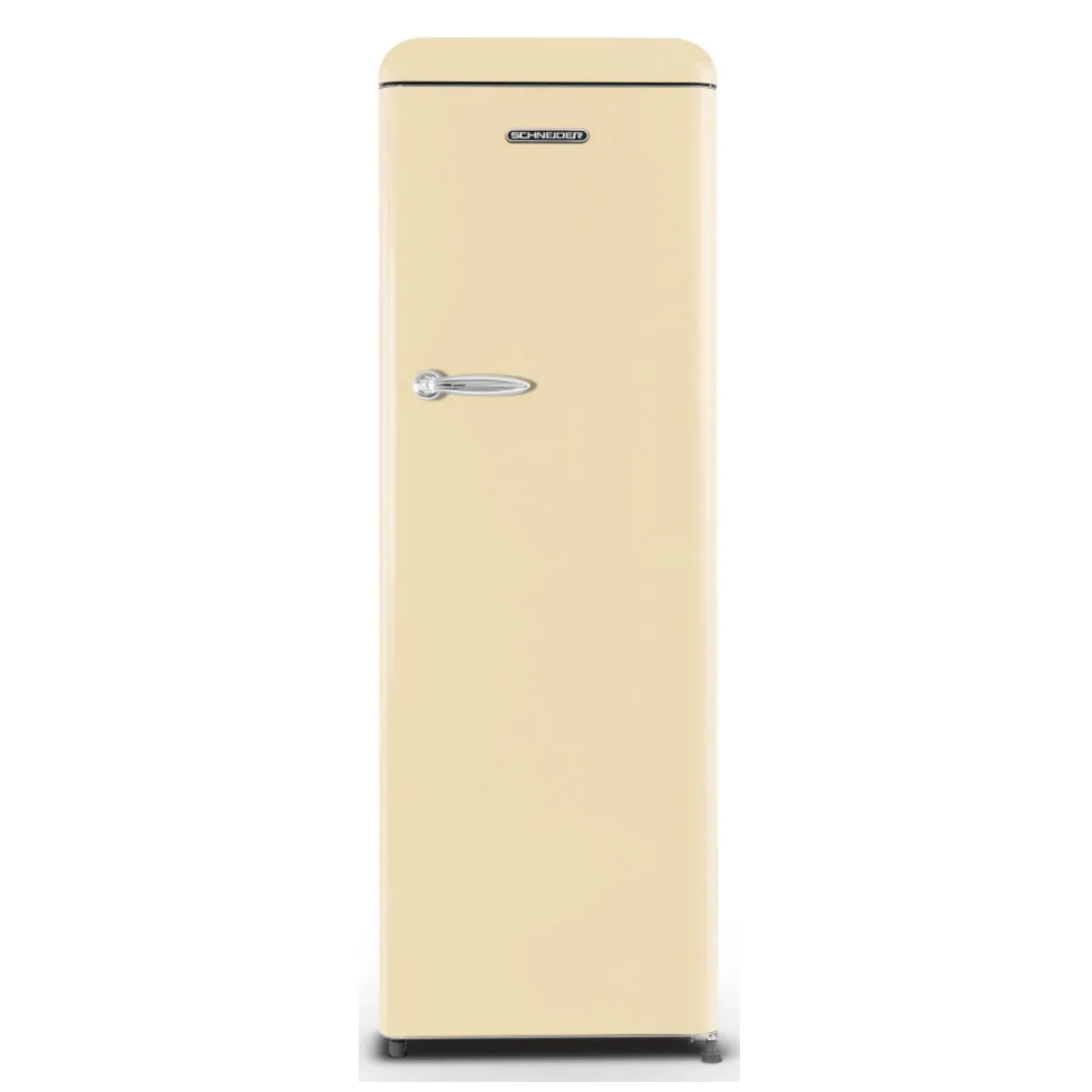SCHNEIDER SCCL329VCR Réfrigérateur 1 porte Vintage Froid brassé 4 clayettes verre Dégivrage automatique Crème - vue 2