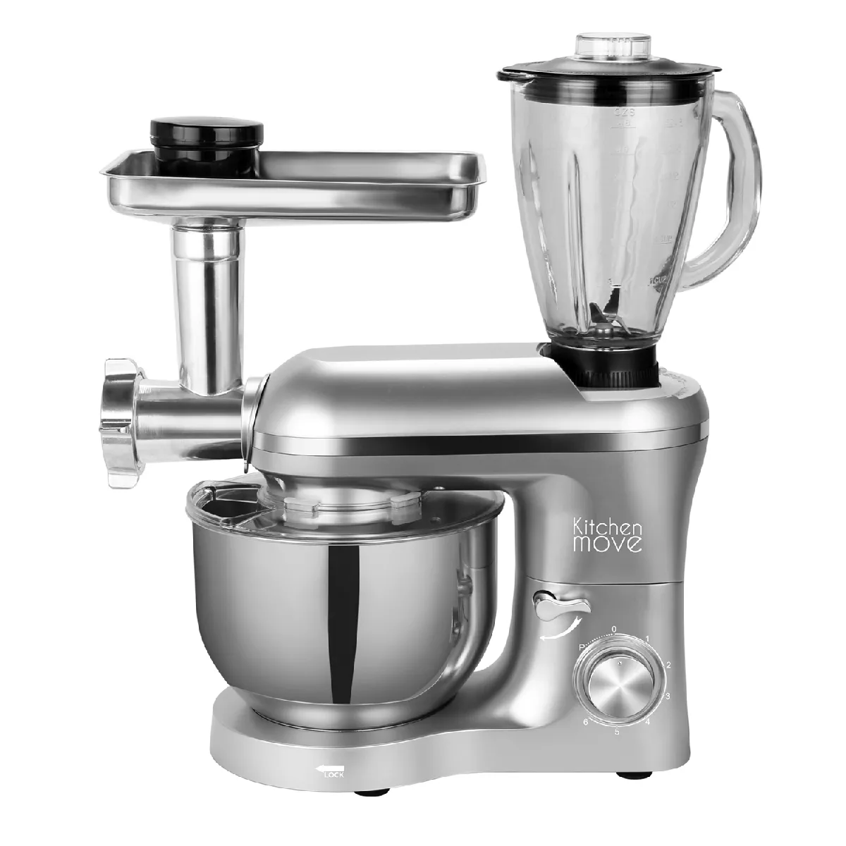 Kitchen Move Gris Acier Viper Pro - Robot Pâtissier - 1500 Watt - Image 3