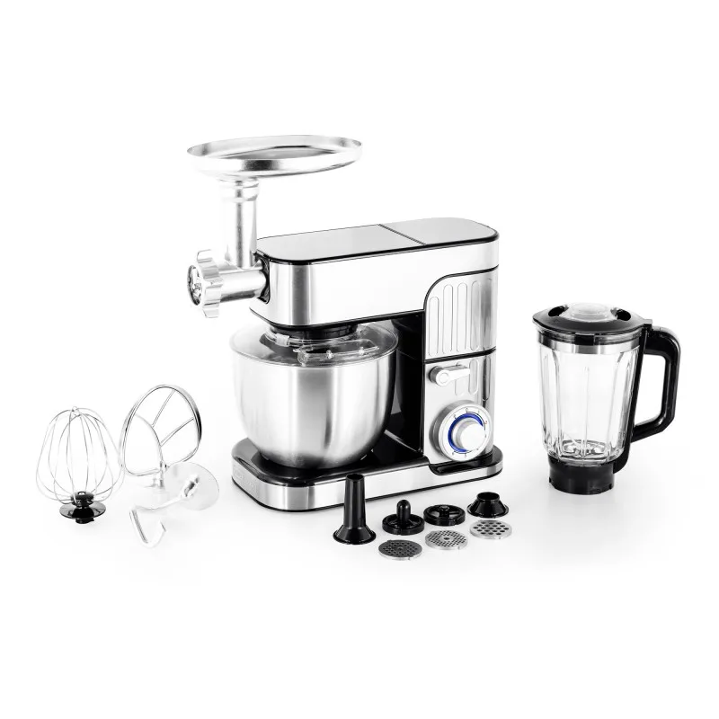 Kitchencook Gris Robot Pétrin Multifonction Antara Pro - 5.5L - 3 En 1 - 1300W - Inox