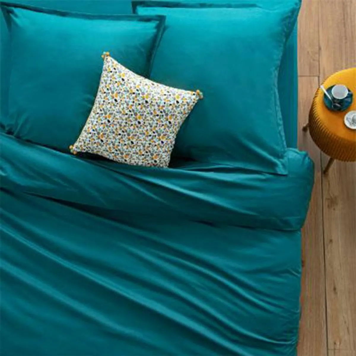 GENERIQUE Housse de Couette Int&eacute;rieur 240x220cm Bleu Canard