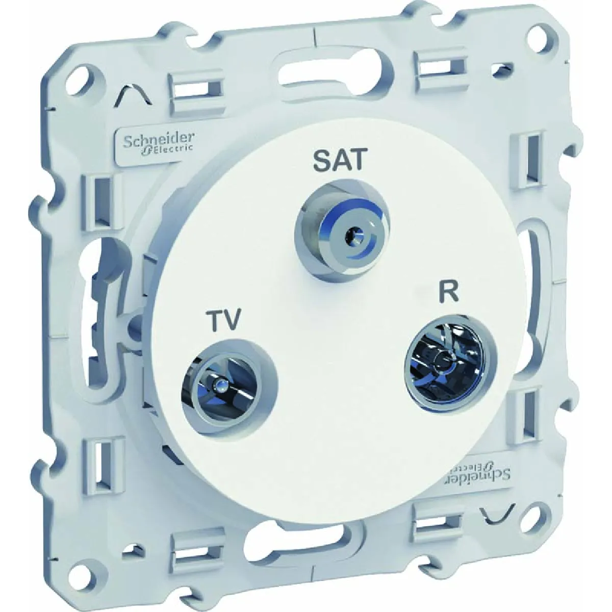 Schneider Electric Blanc Odace Prise Tv/Fm/Sat
