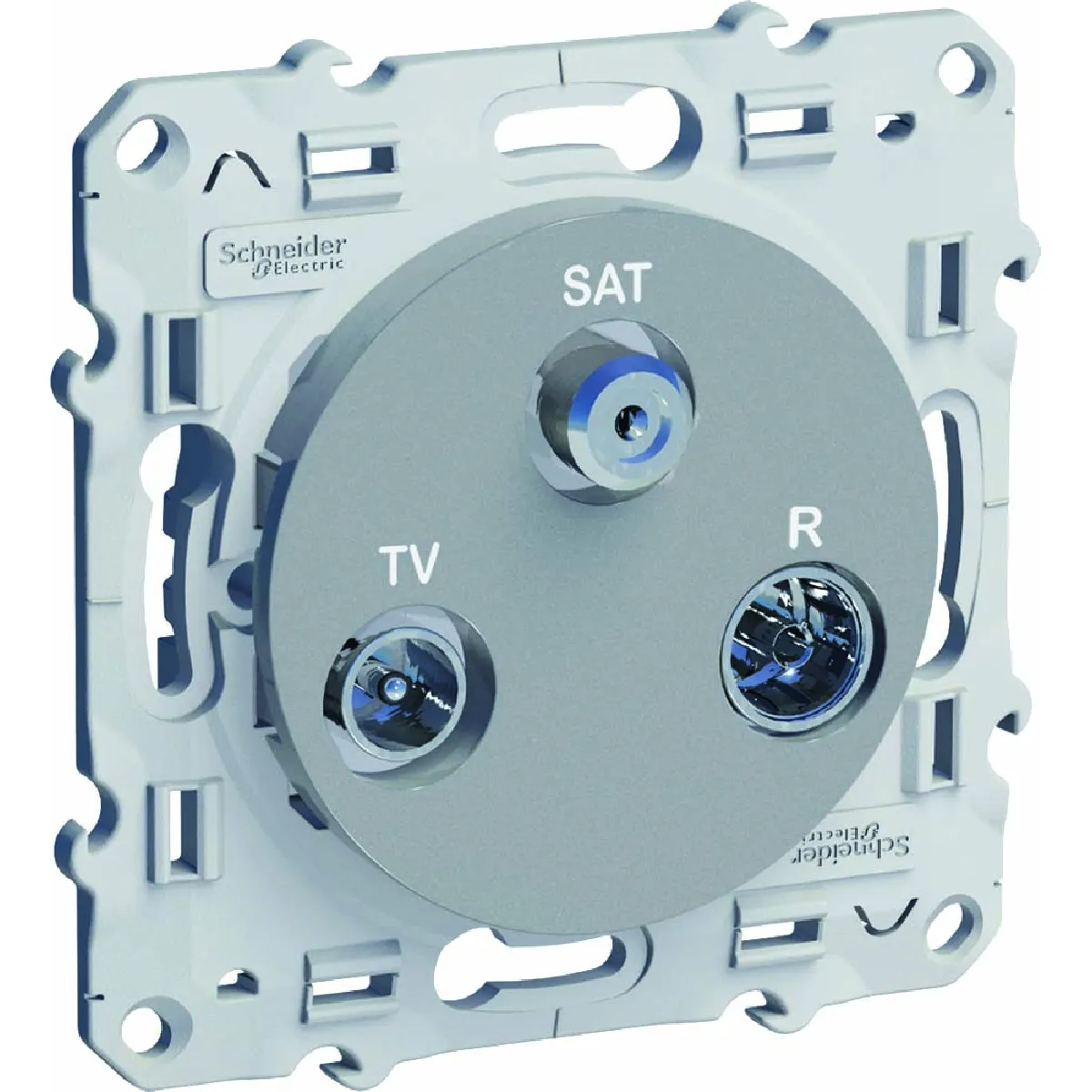 Schneider Electric Prise TVSATFM Odace Aluminium