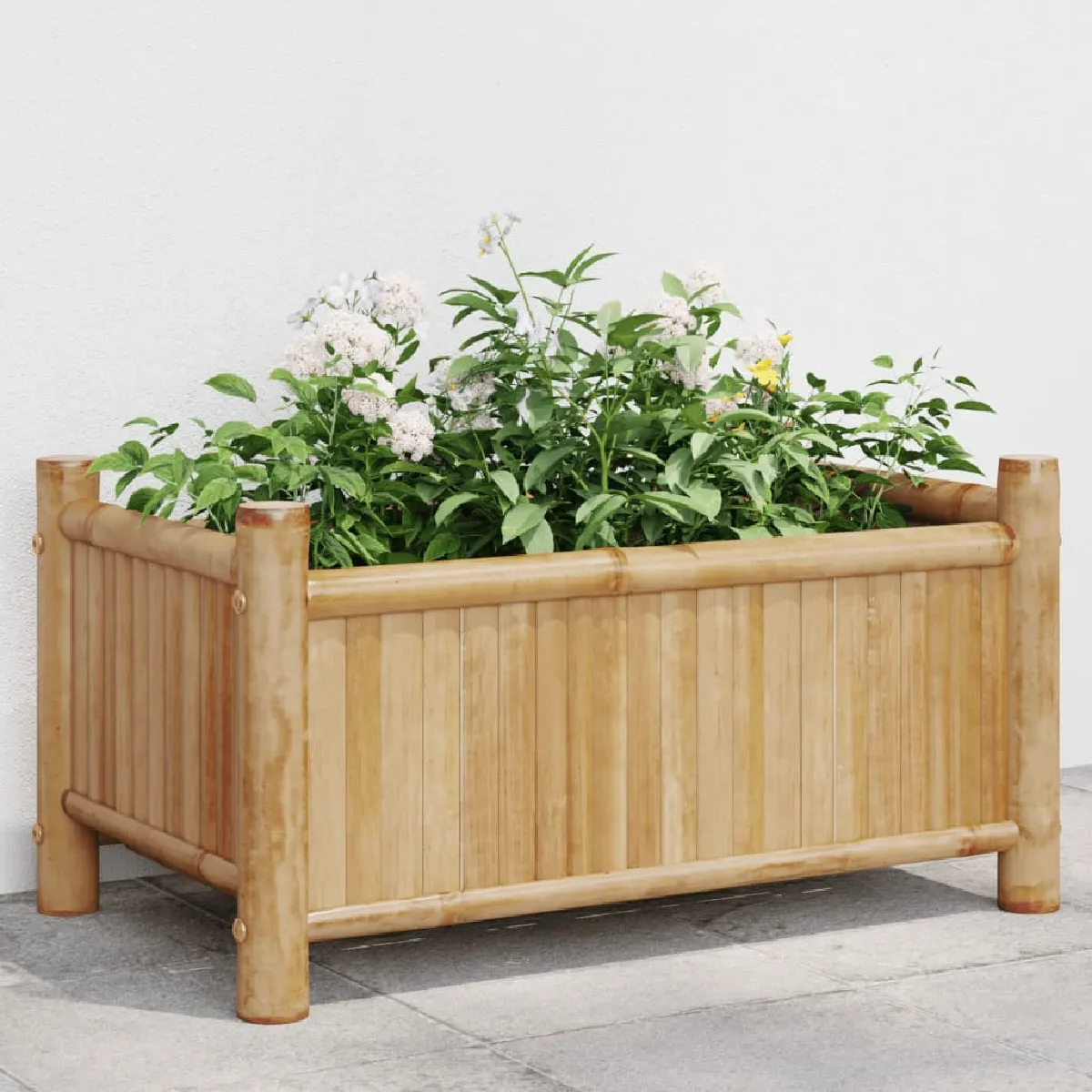 vidaXL Jardinière en bambou 50 cm - vue 1