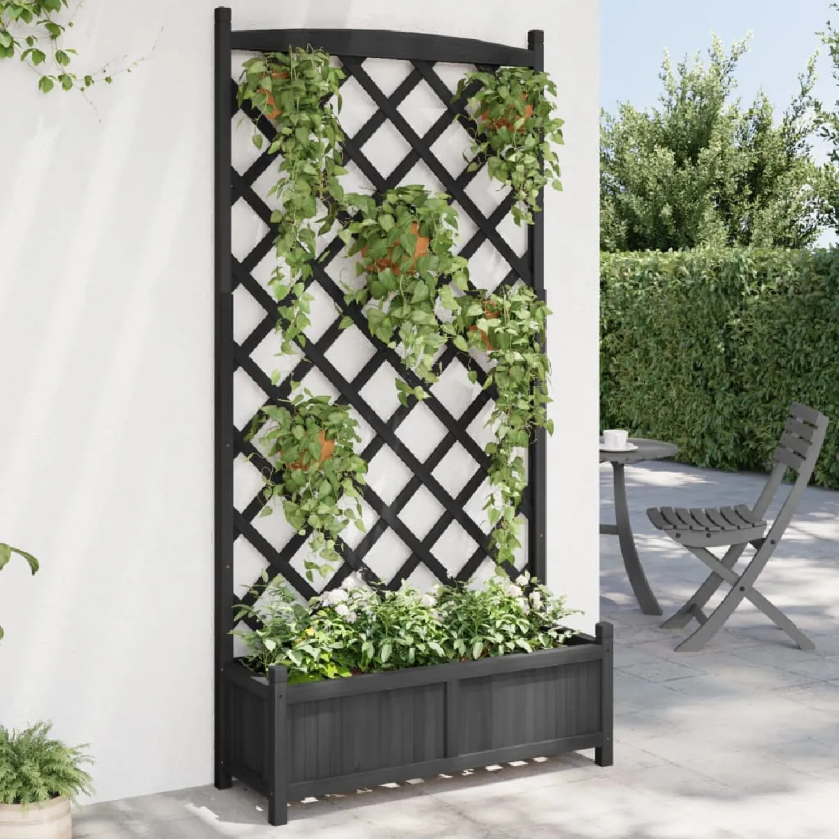 vidaXL Jardinière Treillis Bois - vue 2