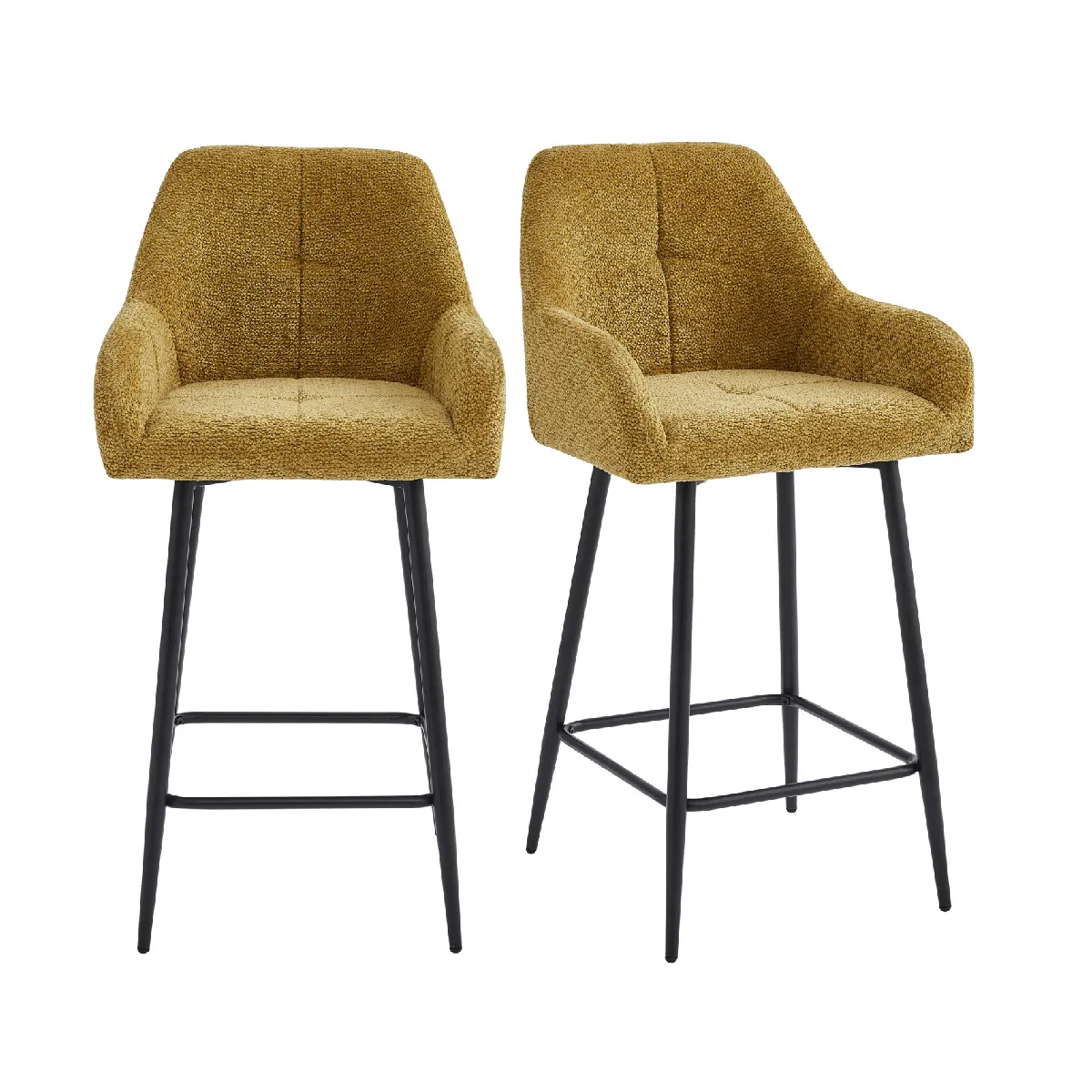 Lot de 2 chaises de salle a manger en simili gris