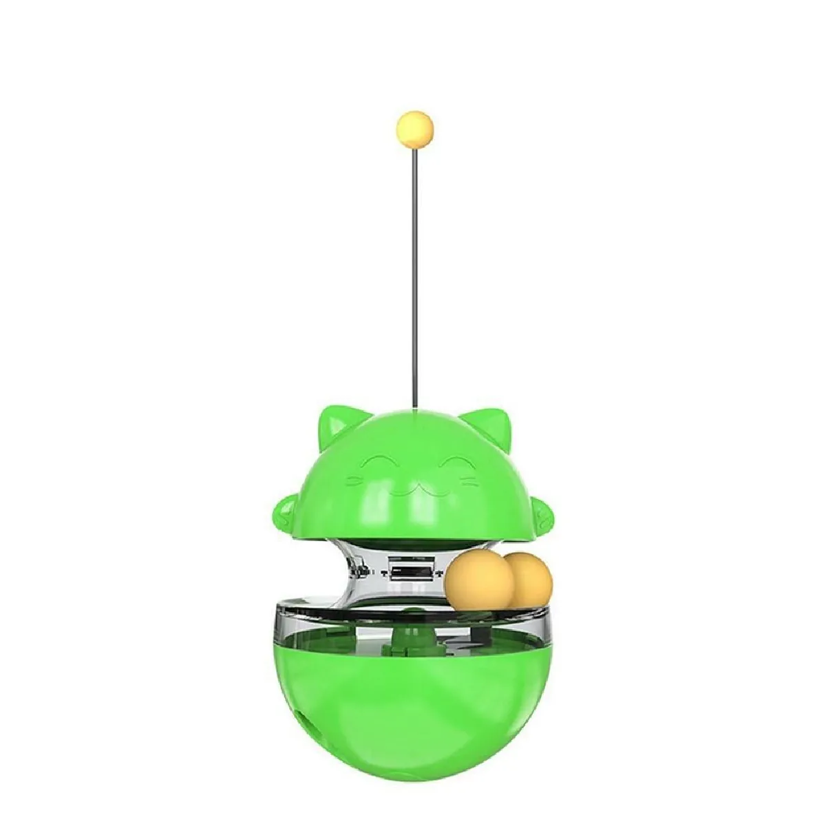 Comparer les prix de Chat Tumbler Toys Chat Jouet Interactif Boules de Nourriture pour Chat, Vert
