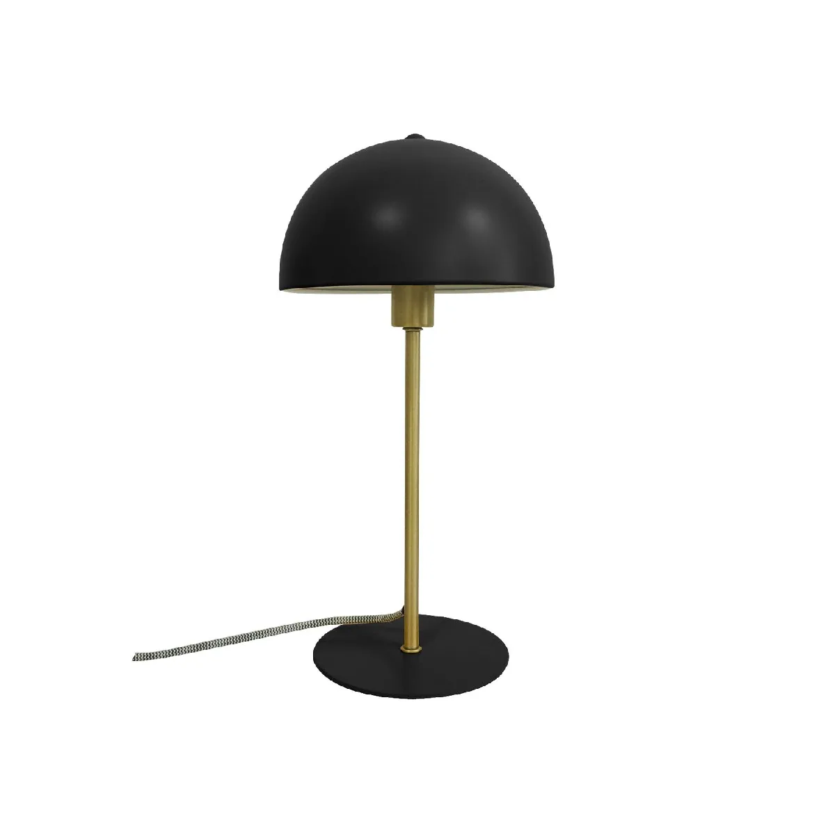 Lampe à poser design métal Bonnet - H. 39 cm - Noir