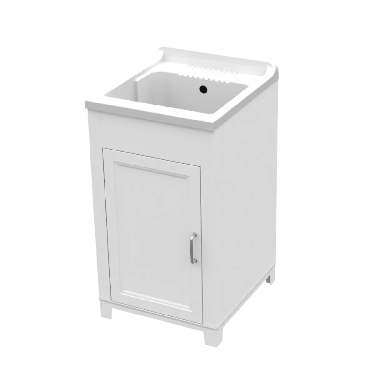 Arati Armoire à linge avec lavabo 45x50 cm - Blanc résine
