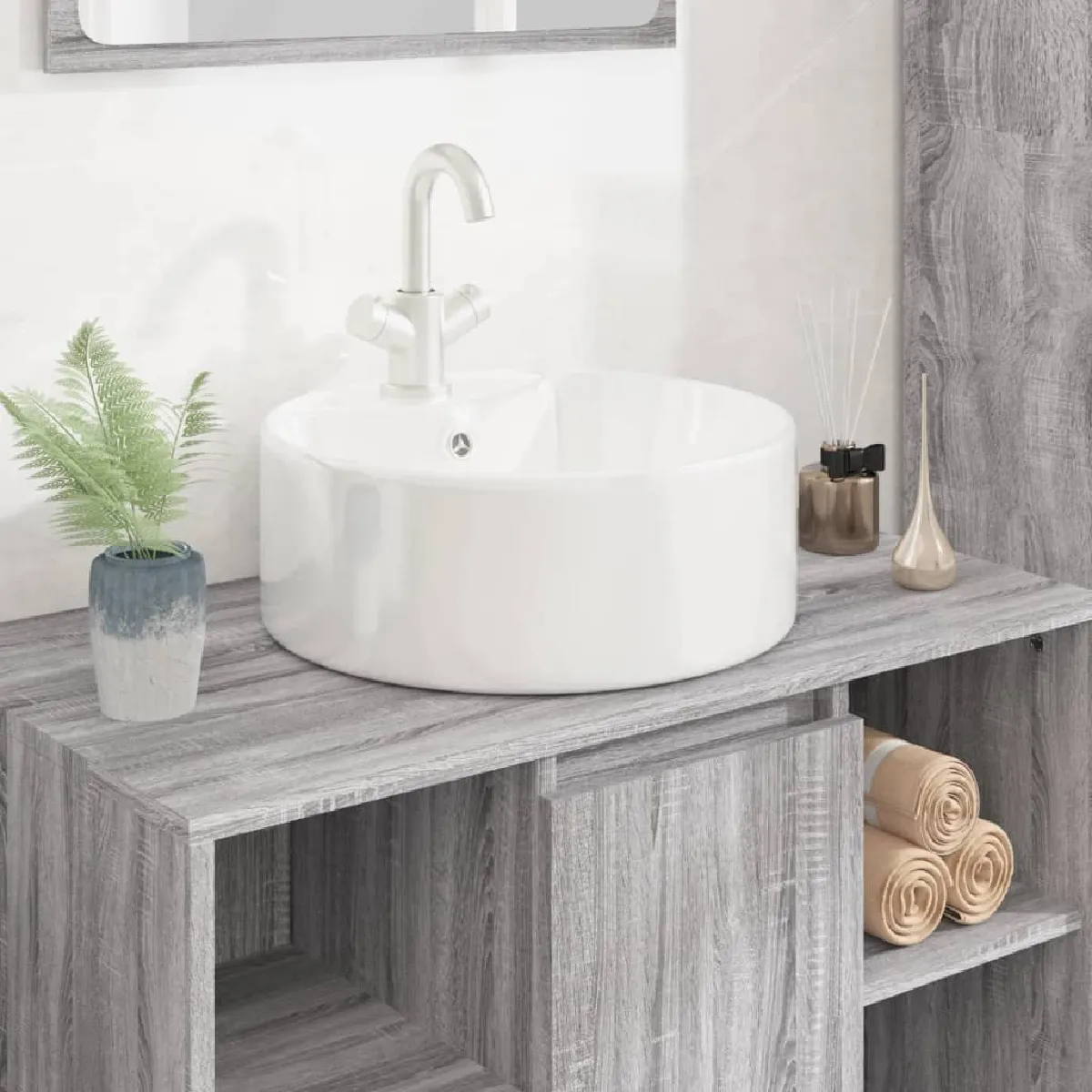 vidaXL Lavabo Rond - vue 3