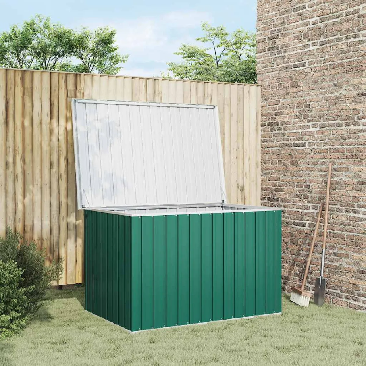vidaXL Boîte de Rangement de Jardin Coffre de Stockage Outils de Jardinage Organisateur de Terrasse Patio Arrière cour 46265 - vue 2