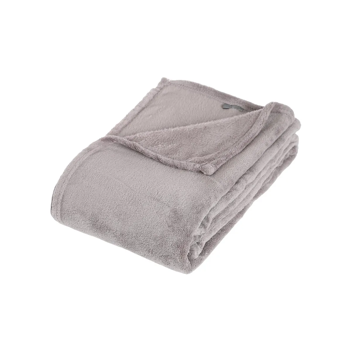 Atmosphera Gris Plaid Microfibre 125X150