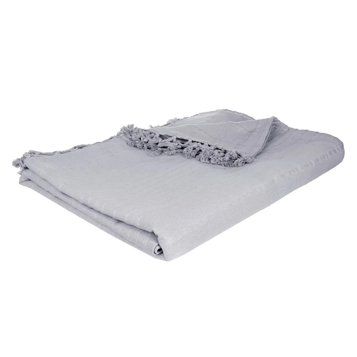GENERIQUE Atmosphera Manta de cama gris claro 230 x 250 cm