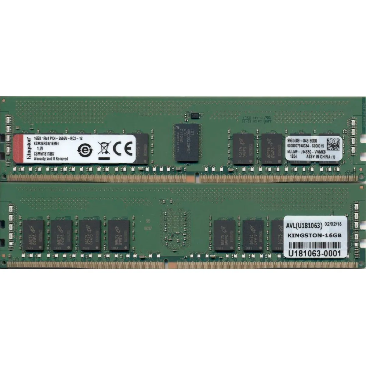Kingston 16GB 2666MHz DDR4 ECC Reg
