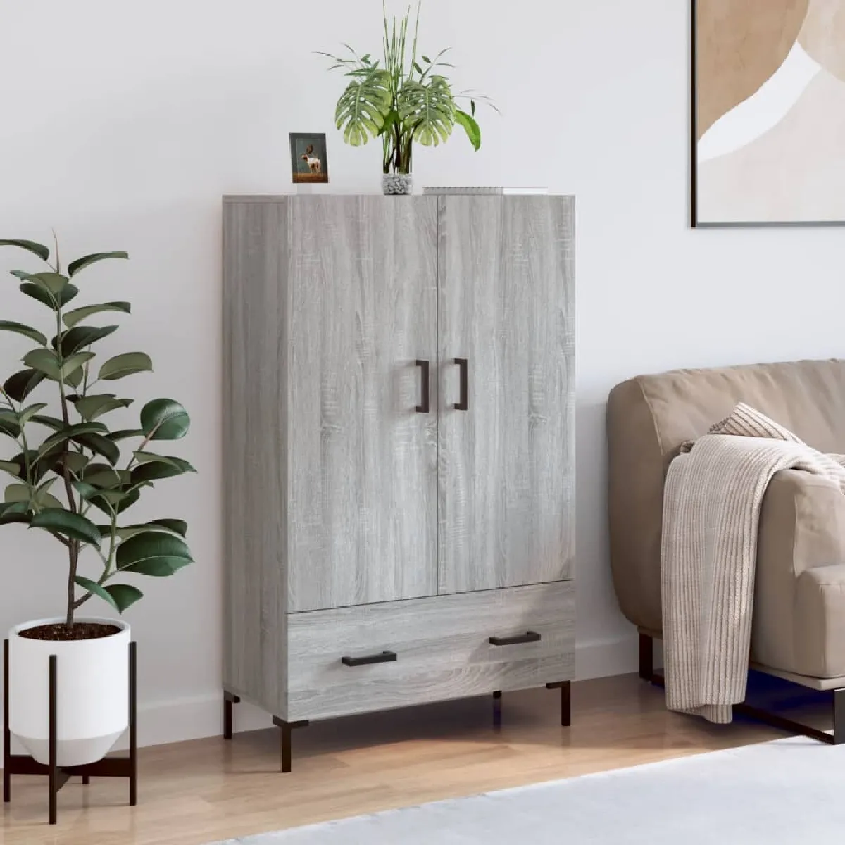 Vidaxl Gris Buffet Haut Sonoma