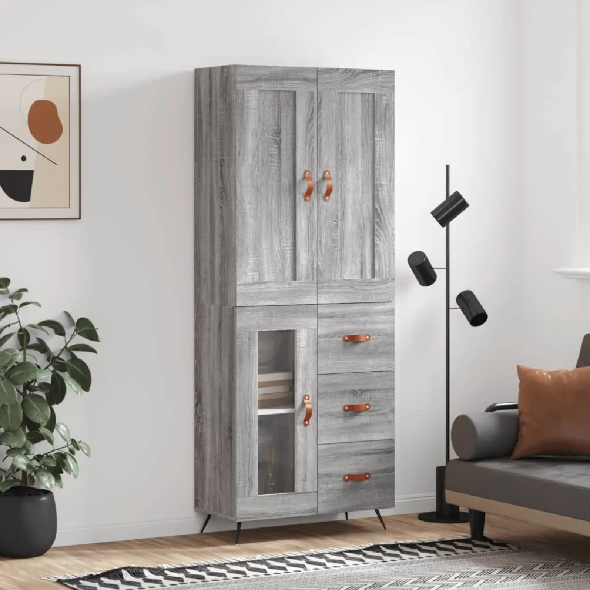 Vidaxl Gris Buffet Haut Sonoma
