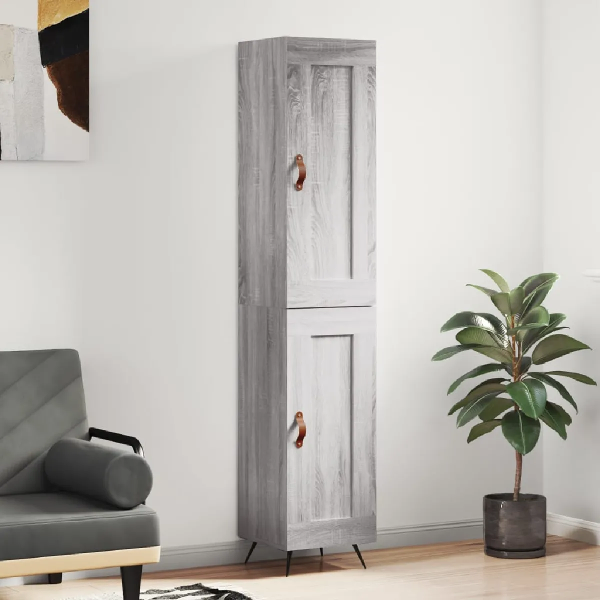 Vidaxl Gris Buffet Haut - Sonoma