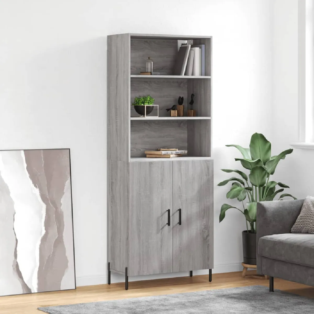 Vidaxl Gris Buffet Haut Sonoma