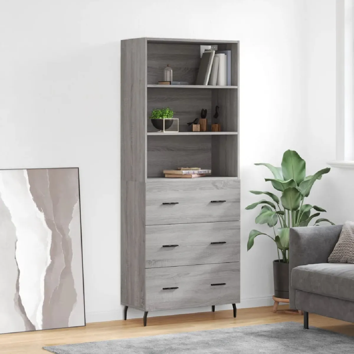 VIDAXL Buffet Haut Sonoma 69.5x34x180 cm - vue 2