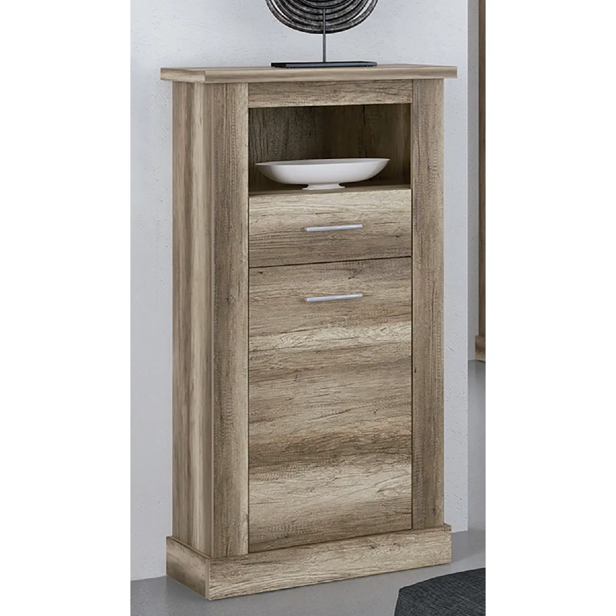 Pegane Buffet haut vaisselier - Chêne