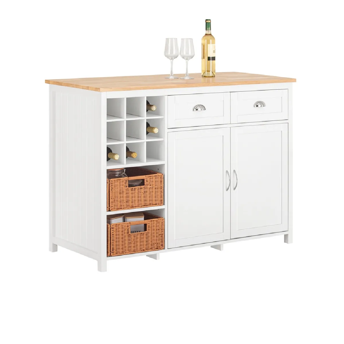 SoBuy Îlot de Cuisine KNL05-W