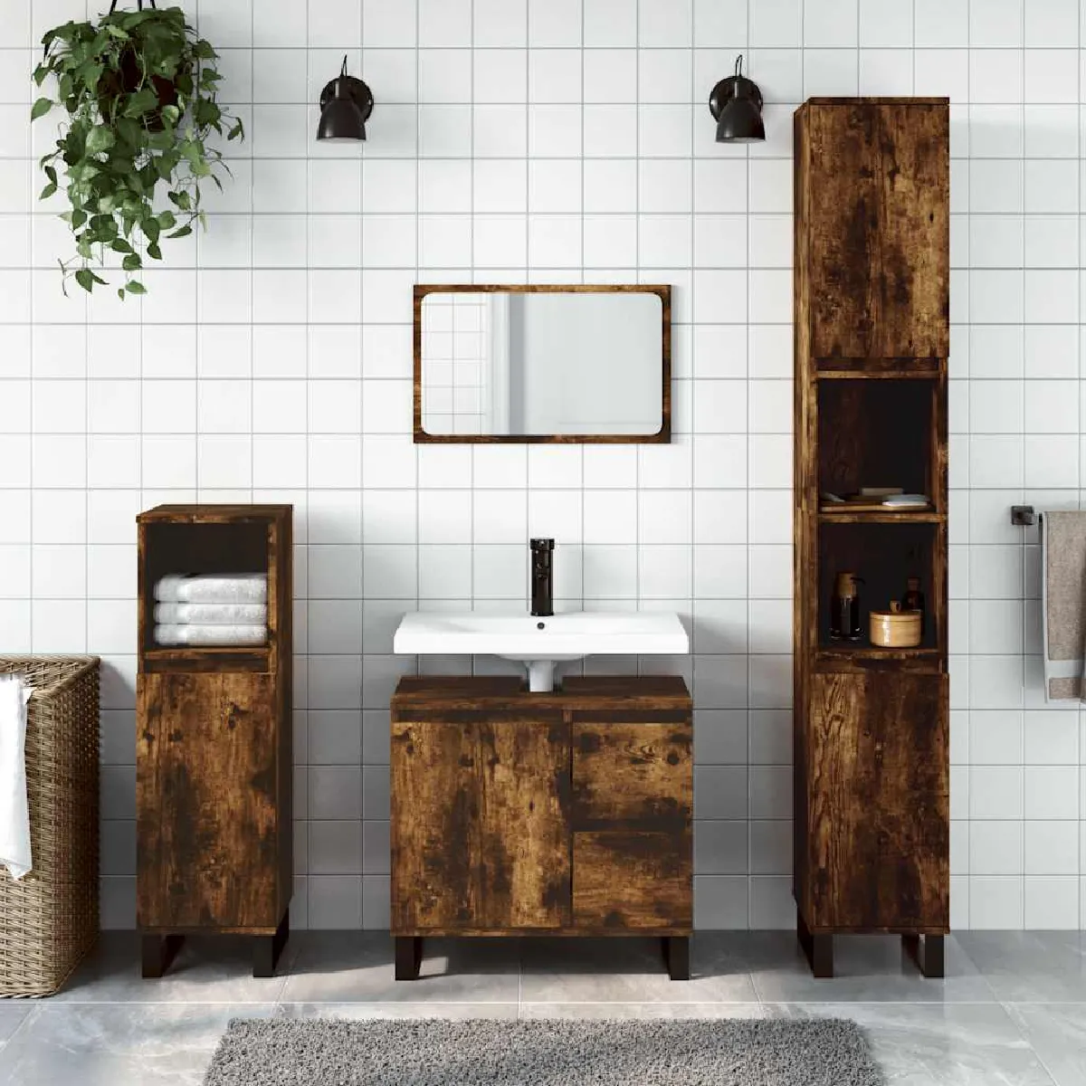 Vidaxl Armoire de bain 65x33x60 cm - Chêne