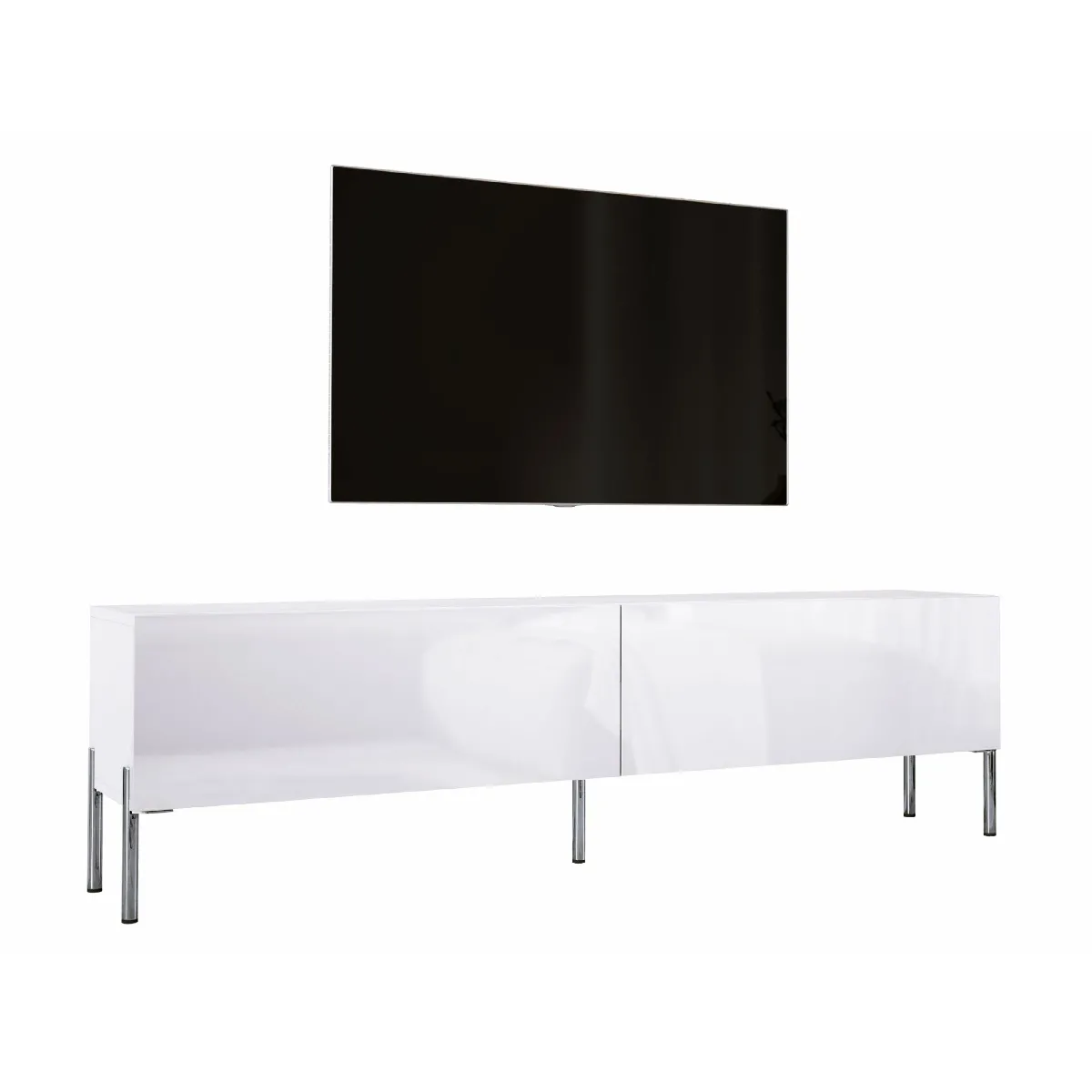 3xeliving Meuble TV - Blanc mat 3xeliving Meuble TV - Blanc mat