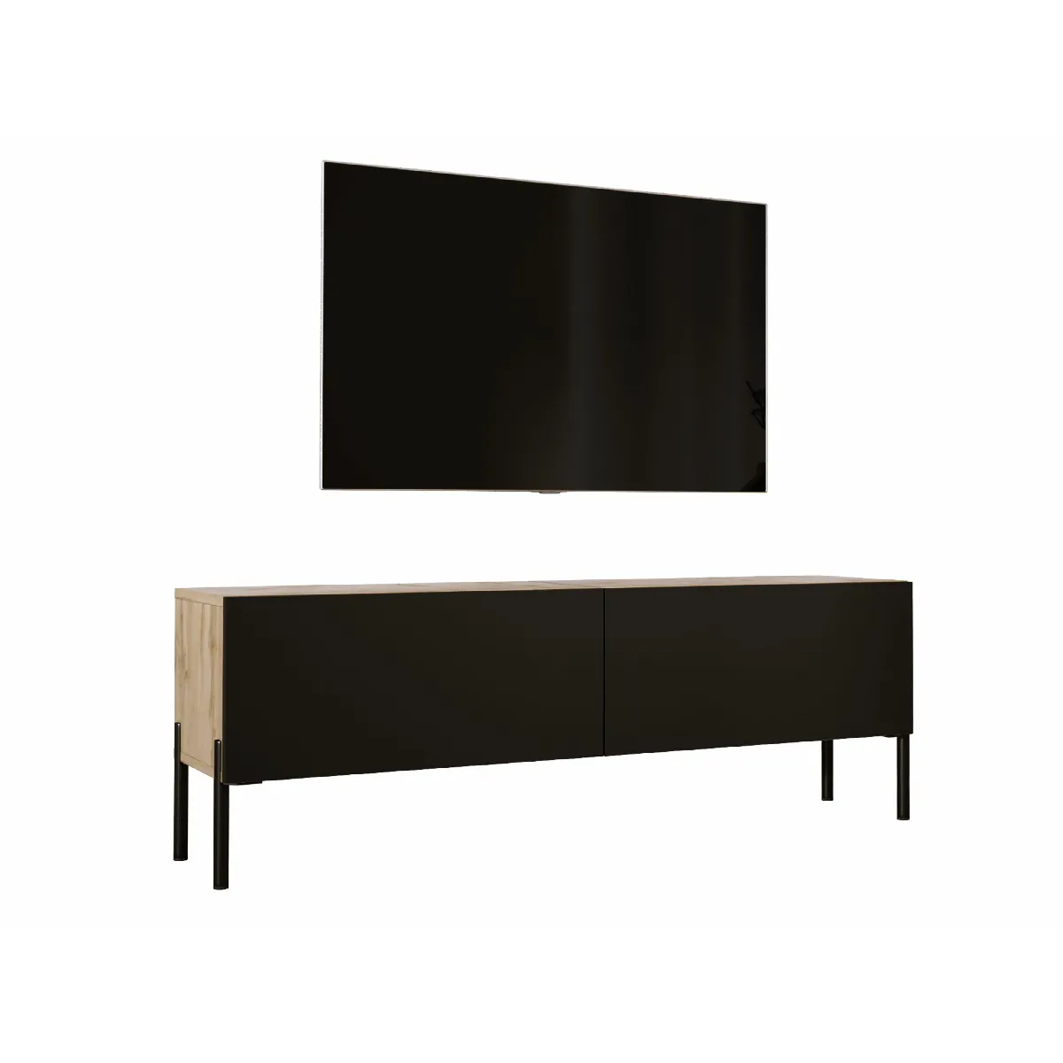3xeliving Meuble TV - Noir mat 3xeliving Meuble TV - Noir mat