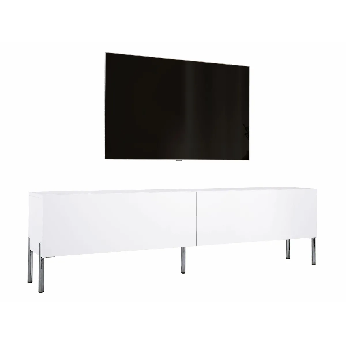 3xeliving Meuble TV - Blanc mat 3xeliving Meuble TV - Blanc mat