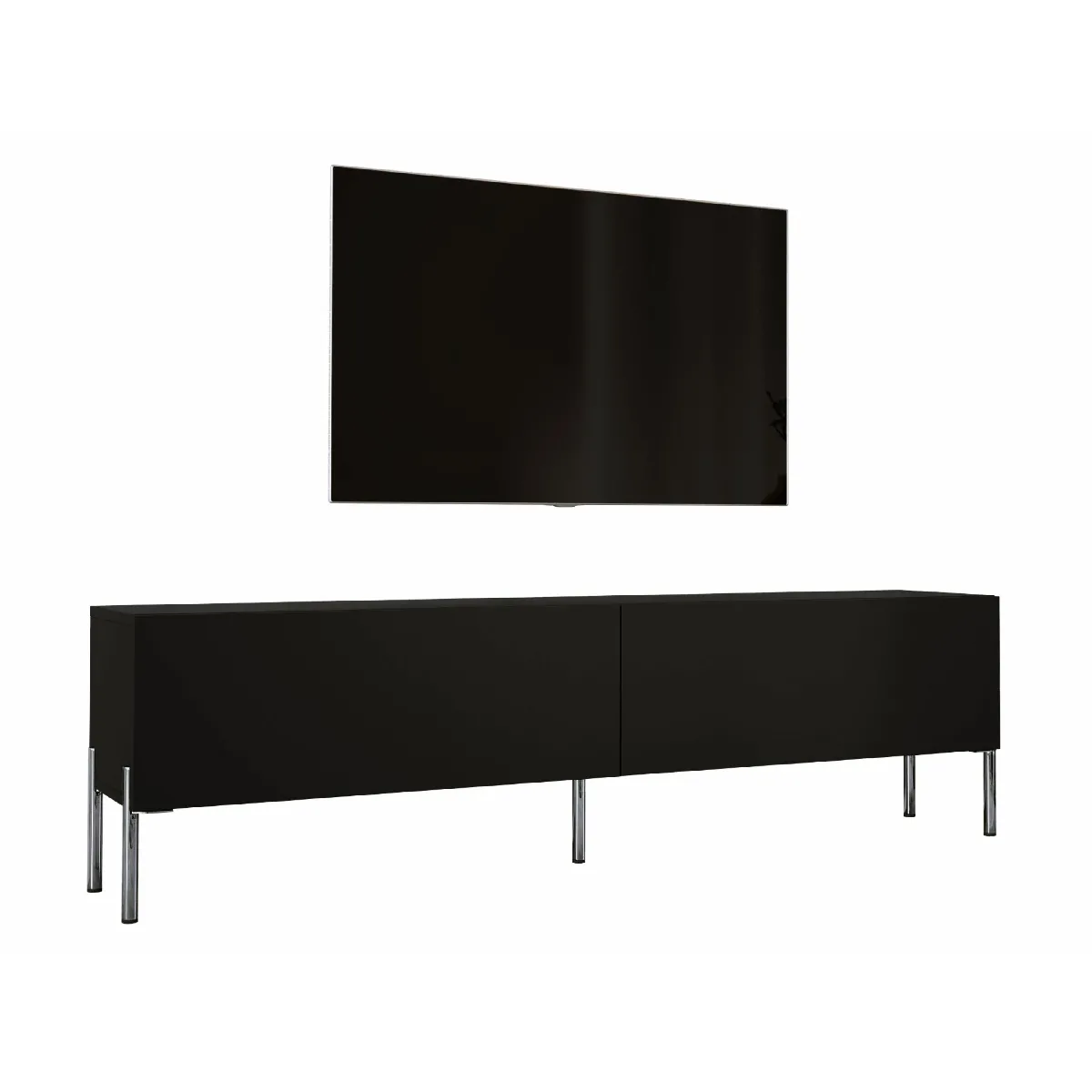 3xeliving Meuble TV - Noir brillant 3xeliving Meuble TV - Noir brillant