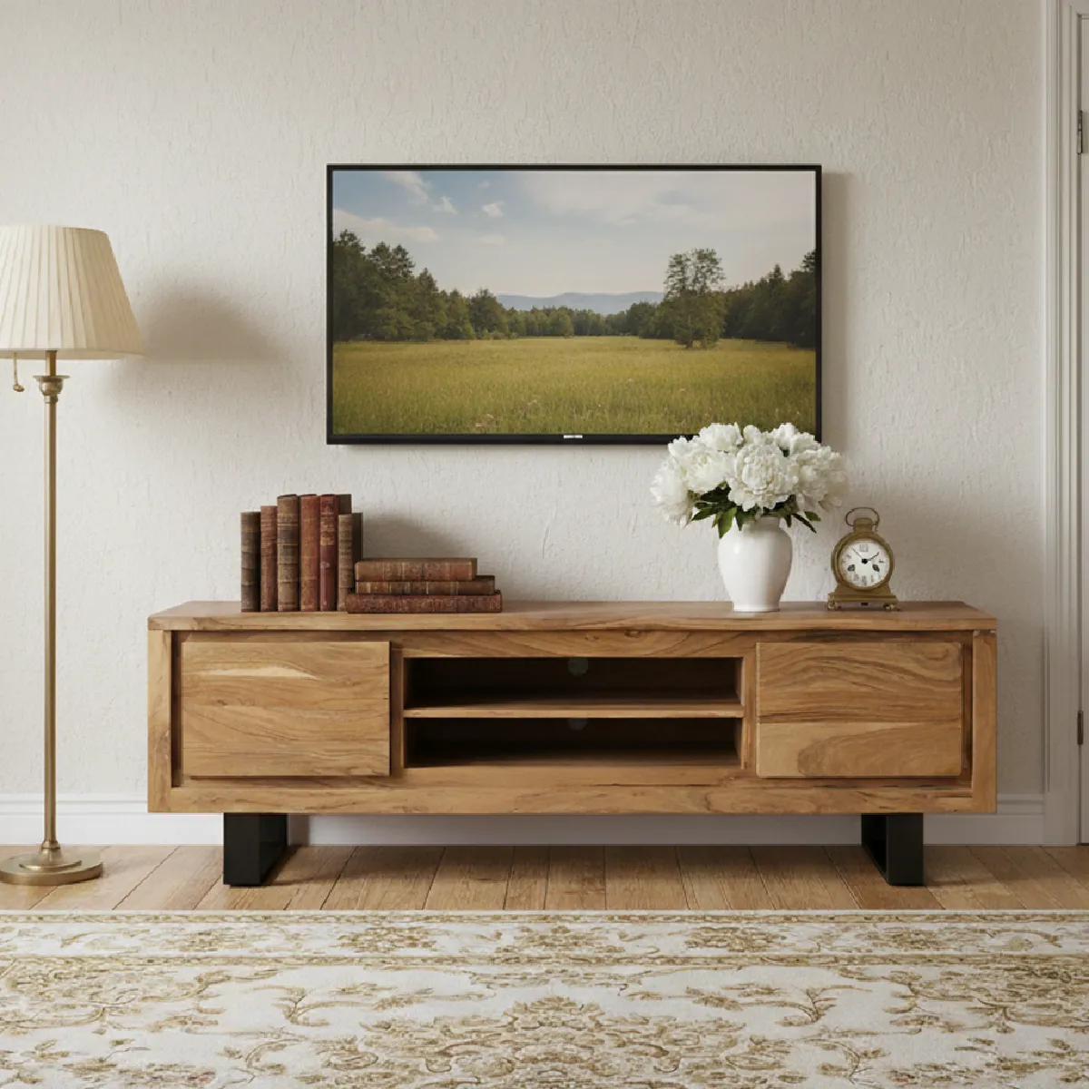 BOIS & CHIFFONS Meuble TV Acacia Bunting