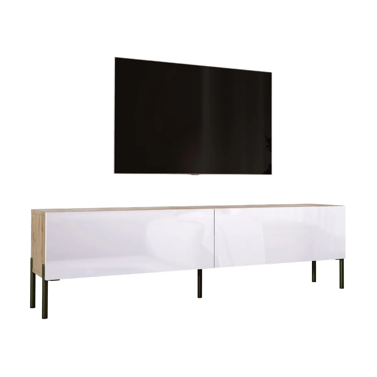 3xEliving 170 cm - Chêne Wotan/Blanc Brillant 3xEliving 170 cm - Chêne Wotan/Blanc Brillant