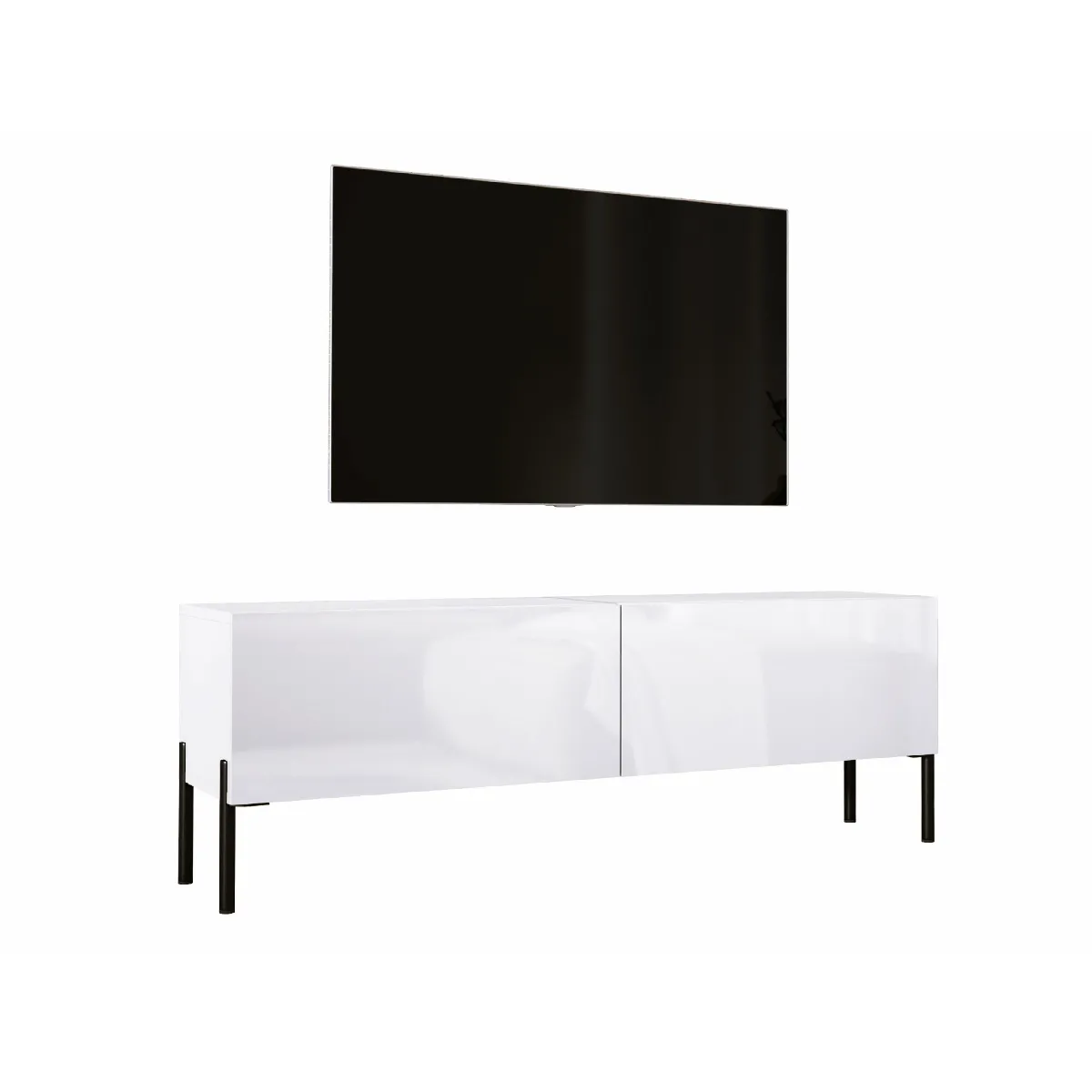 3xeliving Meuble TV - Blanc mat 3xeliving Meuble TV - Blanc mat