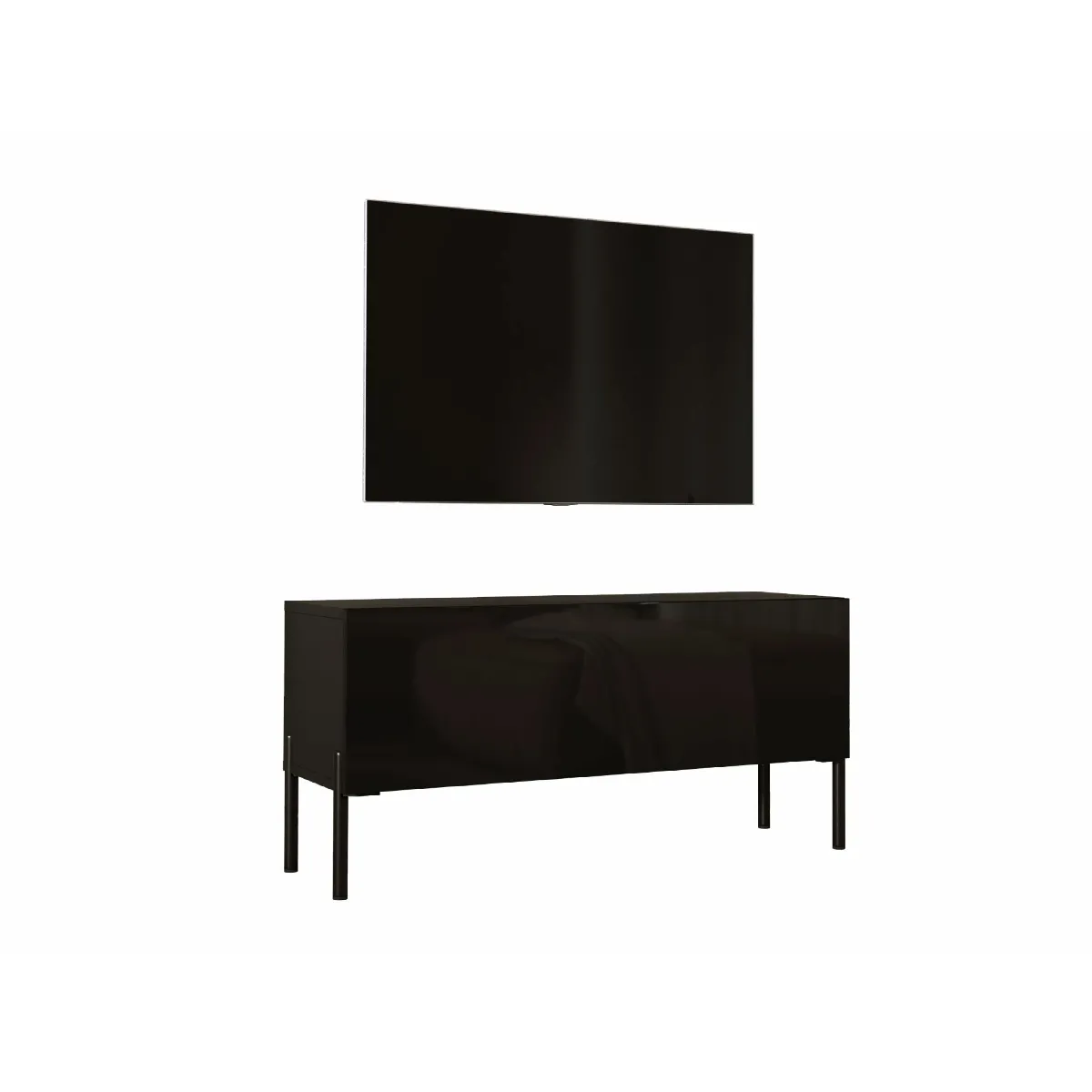 3xeliving Meuble TV - Noir mat 3xeliving Meuble TV - Noir mat