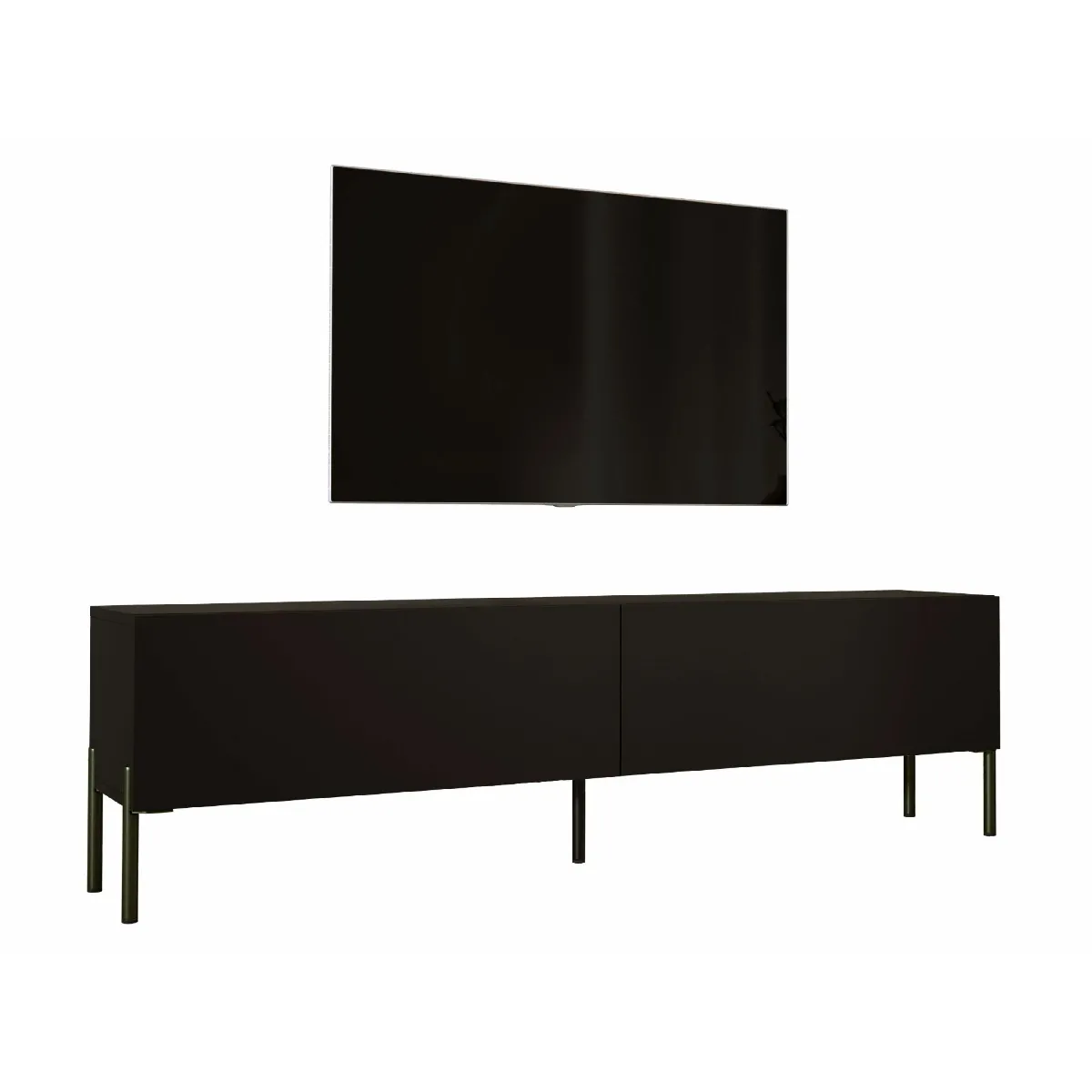 3xeliving Meuble TV - Noir mat 3xeliving Meuble TV - Noir mat