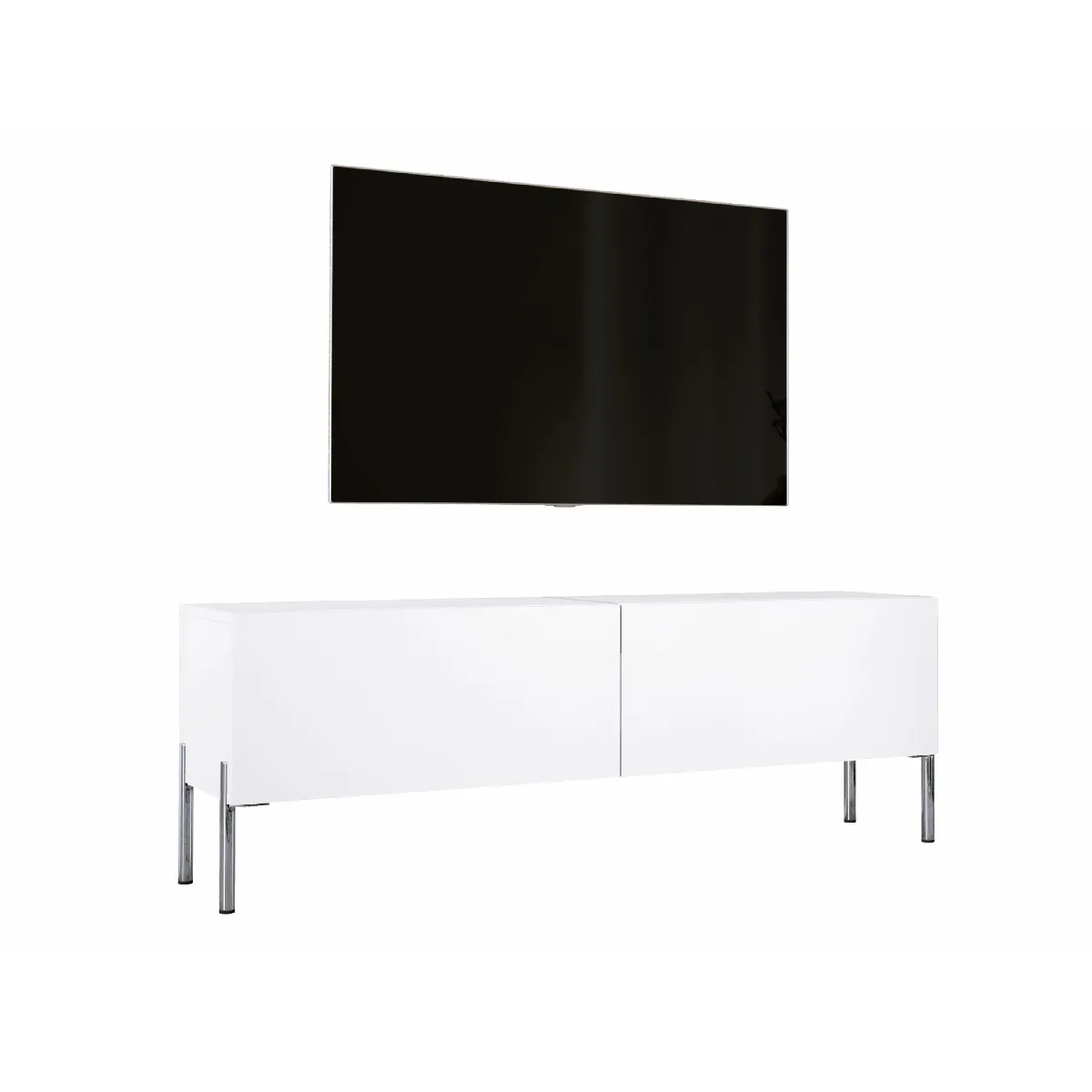 3xeliving Meuble TV - Blanc mat 3xeliving Meuble TV - Blanc mat