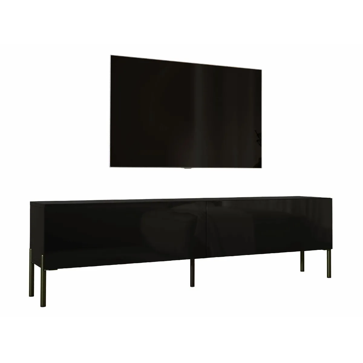 3xeliving Meuble TV moderne - Noir 3xeliving Meuble TV moderne - Noir