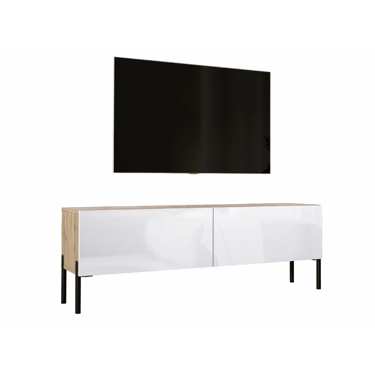 3xeliving Meuble TV moderne - Blanc 3xeliving Meuble TV moderne - Blanc